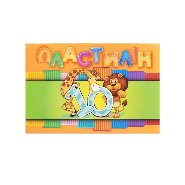 Пластилін 10 кольорів 100 г 196 (ТЕ90032)