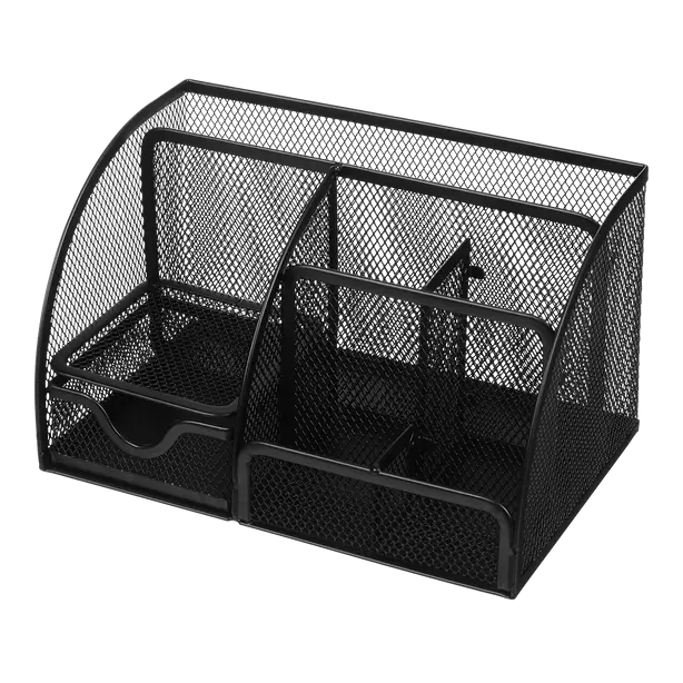 Підставка-органайзер Buromax  чорна на 7 відділення 220x140x130мм (BM.6243-01)