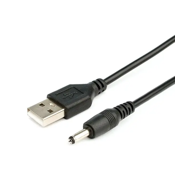 Кабель живлення USB to DC 3.5mm 5V 1.0m 2.0A black Atcom (10035)
