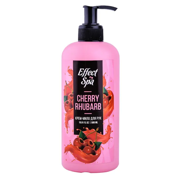 Крем-мило ніжне з дозатором Effect Spa Cherry Rhubarb 500мл ПЕТ пляшка (220000403)