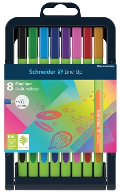 Набір різнокольорових лайнерів Schneider LINE-UP, 8 кольорів **