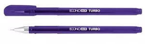 Ручка гелева ECONOMIX TURBO чорнило фіолетове 0.5 мм пластик (E11911-12)