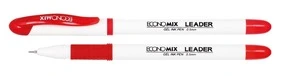 Ручка гелева ECONOMIX LEADER 0,5 мм, червона **