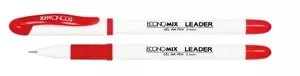 Ручка гелева ECONOMIX LEADER 0,5 мм, червона **