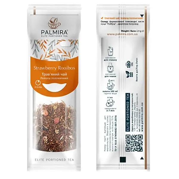 Чай Palmira Т-сup фруктовий Ройбуш суничний 10 шт (9810551). Фото 2