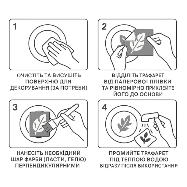 Трафарет багаторазовий самоклеючий ROSA TALENT №6017 серія Україна 13х20см (GTP50086017). Фото 2