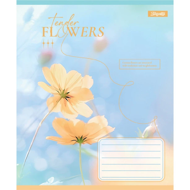 Зошит шкільний 1 Вересня Tender Flowers  А5 60 арк. клітинка м'яка політурка (768082). Фото 4