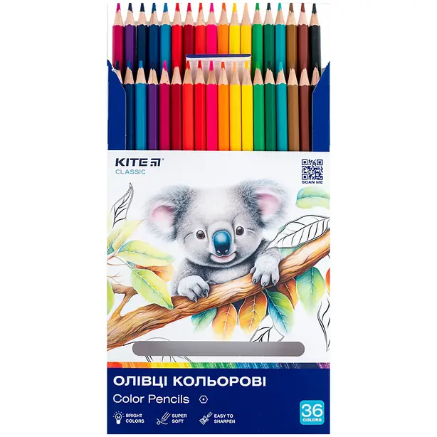 Олівці кольорові Kite Classic 36 кольорів (K-057). Фото 4