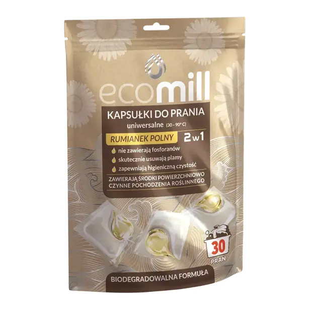  Капсули для прання універсальні Ромашка польова 2в1 Eco Mill 30шт (3000063)