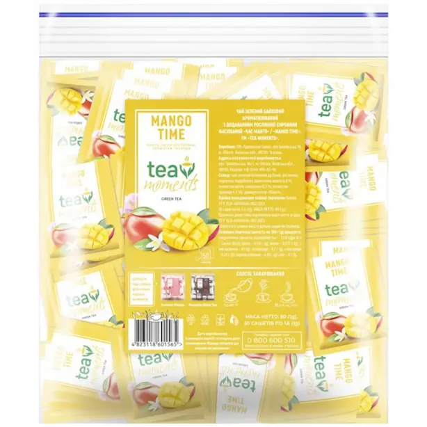 Чай зелений Tea Moments Mango Time зі смаком манго 50 шт (601565)