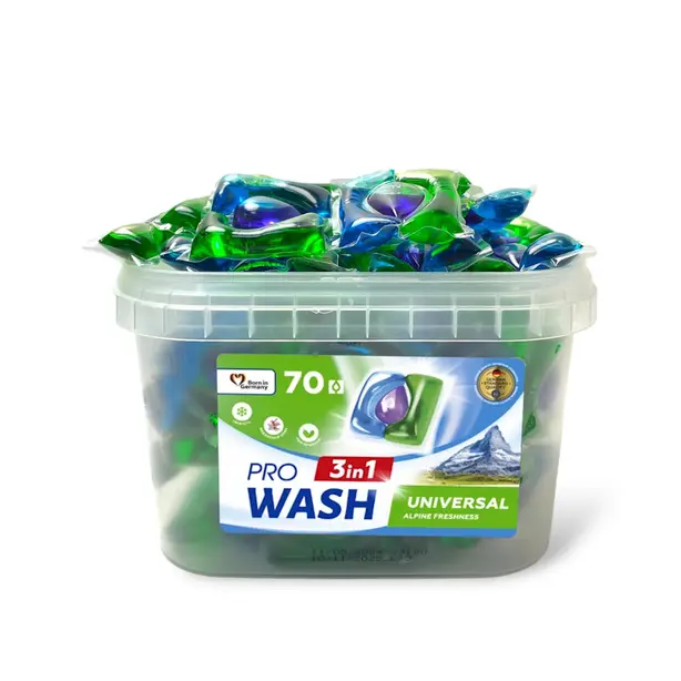 Капсули для прання Pro Wash Universal Альпійська свіжість 70 шт (28004974). Фото 2