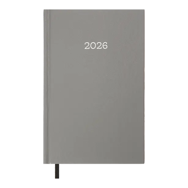 Щоденник датований Buromax 2026 SIMPLE А5 сірий бумвініл (BM.21166-09)