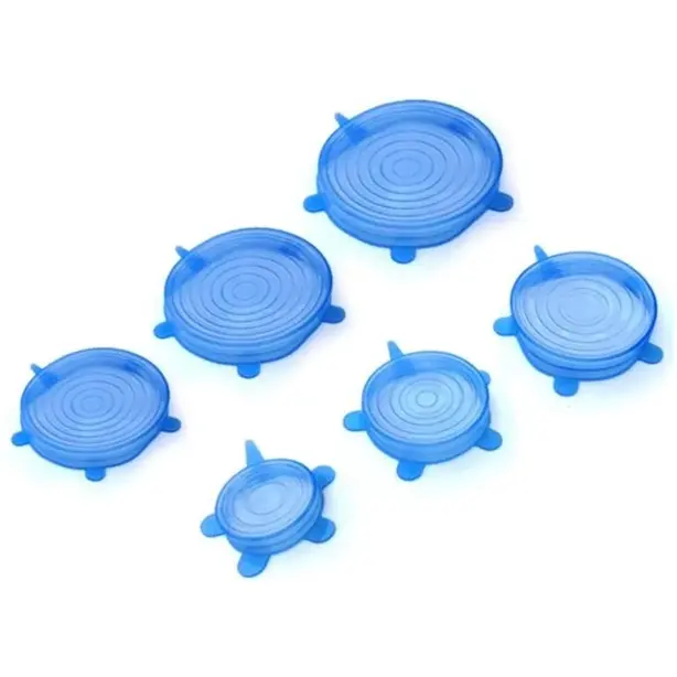 Набір кришок Silicone Sealing силіконові/герметичні для посуду Lids 6 шт (18966233). Фото 2