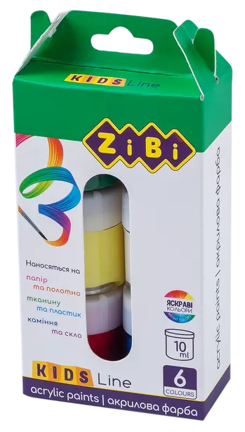 Фрби акрилові Zibi 6кол 10мл  (ZB.6660) 