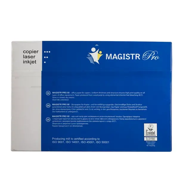Папір офісний Magistr PRO A4 80г/м2 клас C 500 арк. (1.229). Фото 2