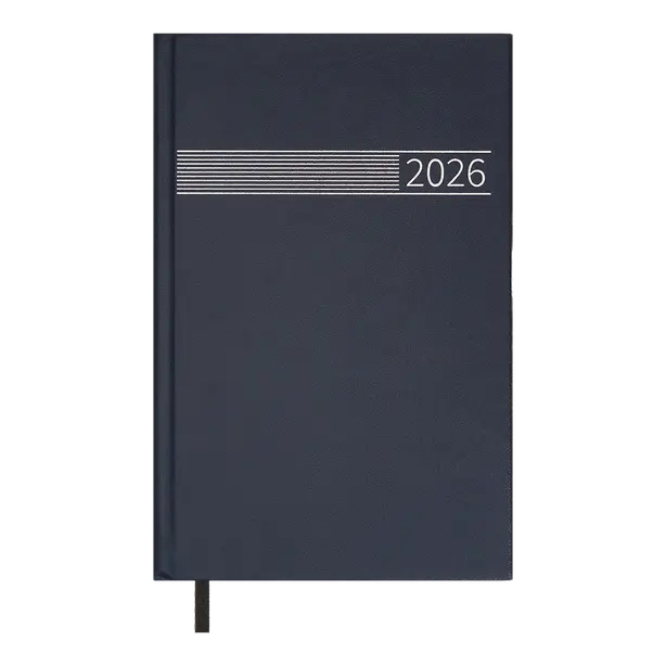 Щоденник датований Buromax 2026 TIME А5 синій бумвініл (BM.21168-02)