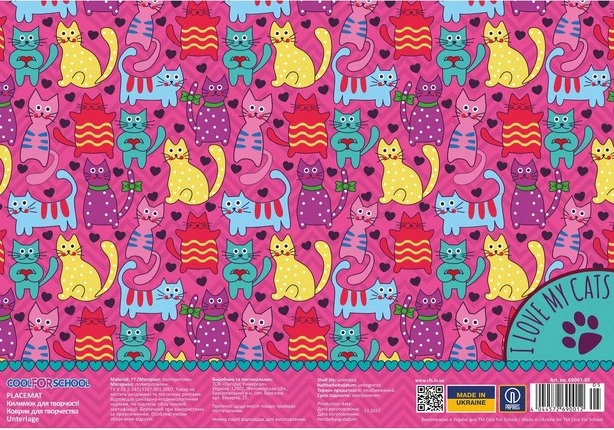 Килимок для дитячої творчості "Funny Cats" (CF69001-05)