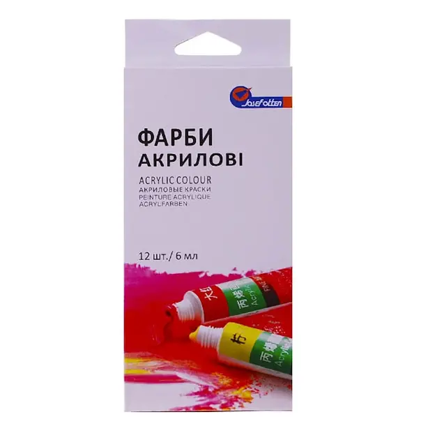 Фарби акрилові Basics 12 кольорів 6мл (EA11206M)