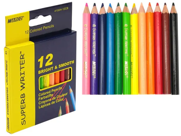 Олівці кольорові MARCO Super Writer mini 12 кольори (4100H-12CB)