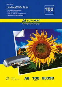 Плівка для ламінування Buromax А6 100мкм 111x154мм 100шт (BM7774)
