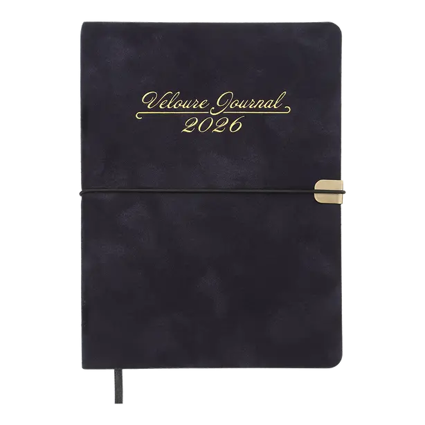 Щоденник недатований A5 VELOUR синій штучна шкіра (BM.20770-02)
