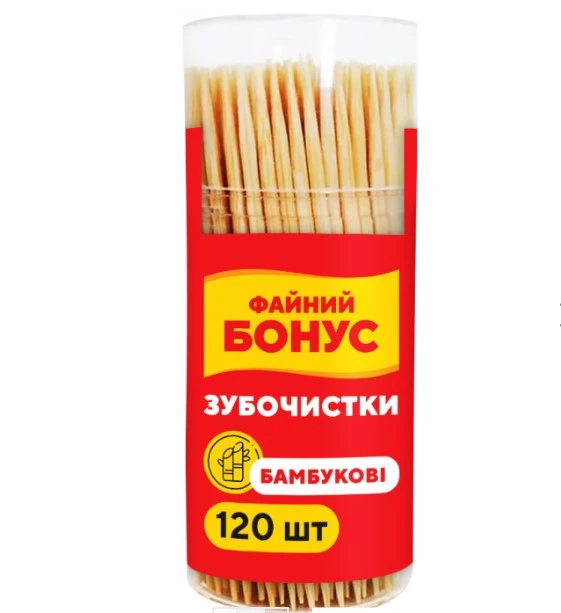 Зубочистки бамбукові Файний Бонус 120 шт (662351)