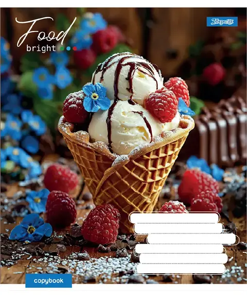 Зошит шкільний 1Вересня Bright Food А5 96 арк.клітинка м'яка політурка (768138). Фото 5