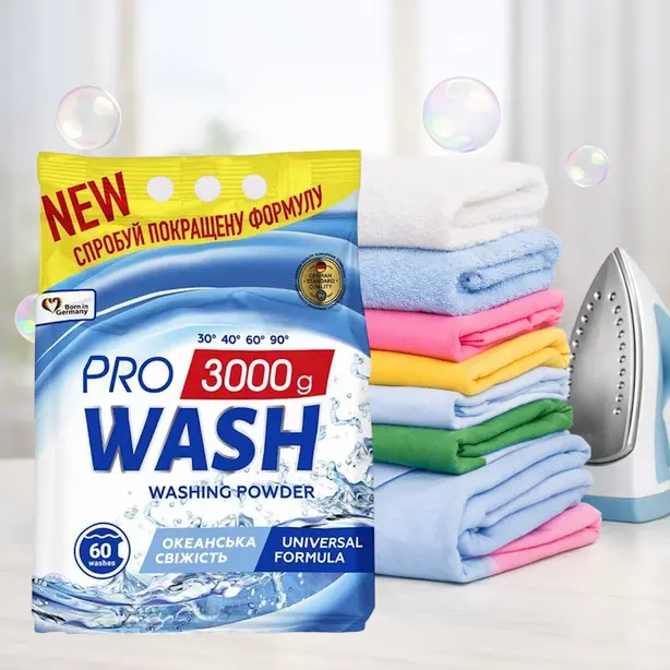 Пральний порошок  ProWash універсальний Океанська свіжість 3 кг (8005698). Фото 2