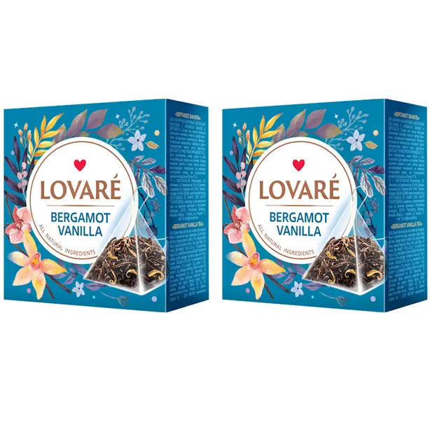 Чай в пірамідках LOVARE Bergamot Vanilla 2г x 15 шт (876418). Фото 3