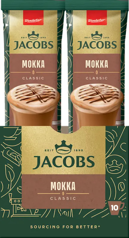 Кава розчинна у стіках 3в1 Jacobs Classic Mokka 21,9 г х 10 шт (9106297)