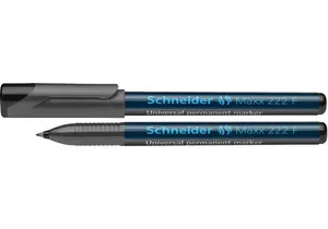 Маркер перманентний Schneider MAXX 222 F чорний 0.7 мм конусоподібний (S112201)