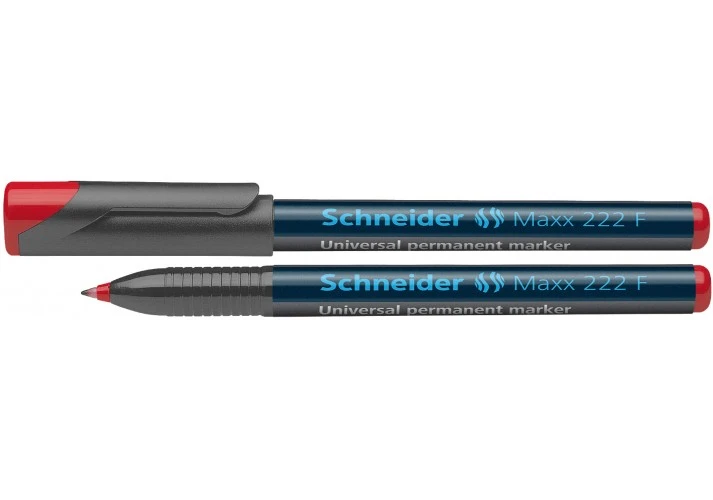 Маркер перманентний Schneider MAXX 222 F червоний 0.7 мм конусоподібний (S112202)