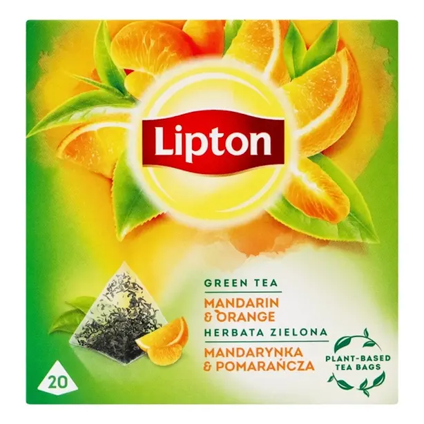 Чай в пакетиках Lipton Mandarine & Orange зелений 1,8г х 20 шт (108376)