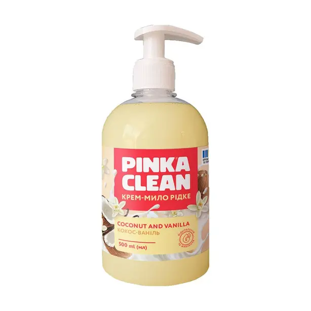 Рідке мило з дозатором Pinka Clean кокос-ваніль 500 мл (601624)