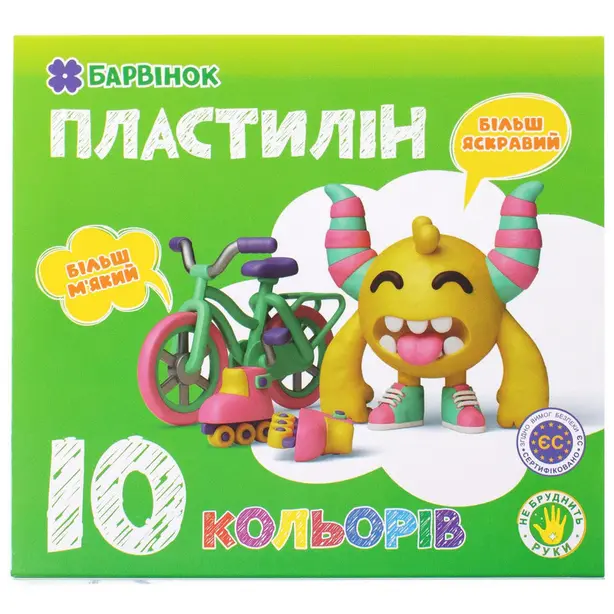 Пластилін Барвінок 6-432 10 кольорів x 20г (11060495)
