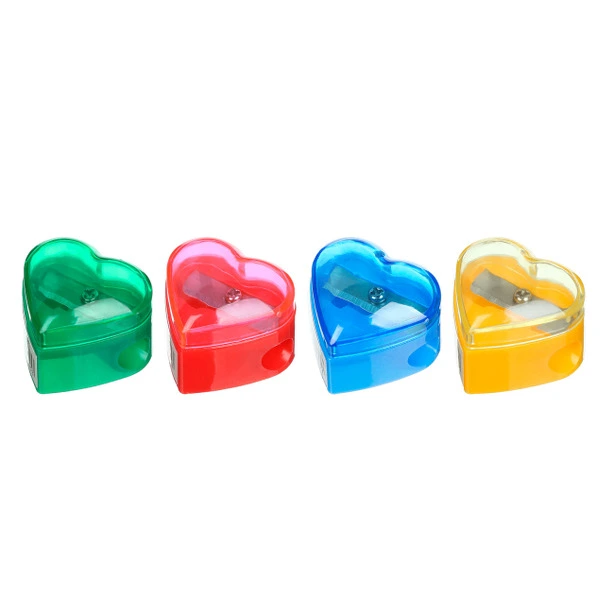 Чинка Zibi KIDS HEART з контейнером на 1 отвір ручна колір асорті (ZB.5525)