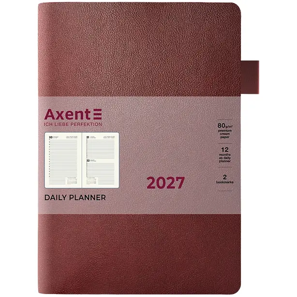 Щоденник датований Axent Partner Soft Muse145х210 мм бордовий м'яка обкладинка (8827-27-1-A). Фото 2