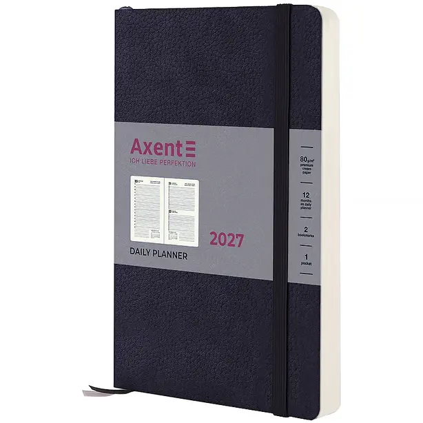 Щоденник датований Axent  Partner Soft Skin 145х210 мм синій м'яка обкладинка (8810-27-02-A)