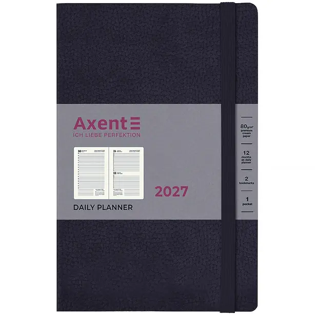 Щоденник датований Axent  Partner Soft Skin 145х210 мм синій м'яка обкладинка (8810-27-02-A). Фото 2