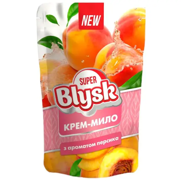 Крем-мило Super Blysk Персик 460мл дой-пак (SB52001)