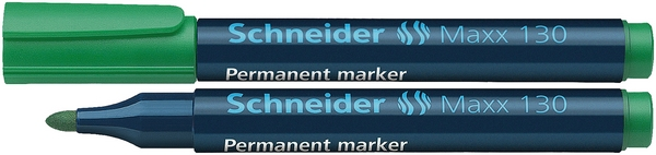 Маркер перманентний Schneider MAXX 130 зелений 2-3 мм конусоподібний (S113004)