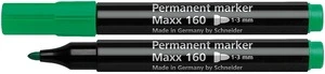 Маркер перманентний Schneider MAXX 160 зелений 2-3 мм круглий (S116004)