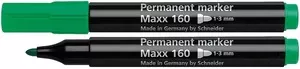 Маркер перманентний Schneider MAXX 160 зелений 2-3 мм круглий (S116004)