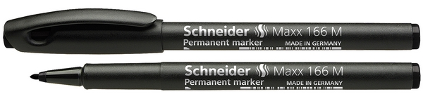 Маркер перманентний Schneider MAXX 166 чорний 1 мм конусоподібний (S116601)