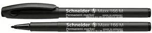 Маркер перманентний Schneider MAXX 166 чорний 1 мм конусоподібний (S116601)