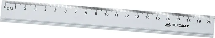 Лінійка Buromax 20 см. алюміній сірий (BM.5800-20)