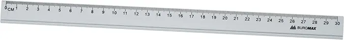Лінійка Buromax 30 см. алюміній сірий (BM.5800-30)