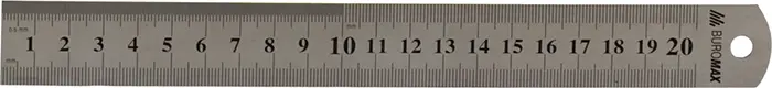 Лінійка Buromax 20 см. сталь сірий (BM.5810-20)