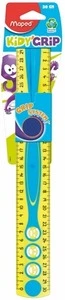 Лінійка KIDY GRIP, 30см пластикова, двостороння шкала, з тримачем, блістер **