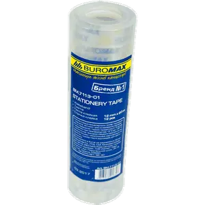 Скотч канцелярський Buromax 12мм х 20м прозорий 38 мкм (BM.7113-01)